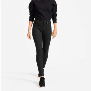 Everlane High Rise Skinny Jeans Black